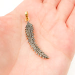Load image into Gallery viewer, DP088. Diamond Sterling Silver Leaf Pendant
