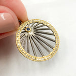 Load image into Gallery viewer, DP686. Diamond Sterling Silver Round Fancy Pendant with Gemstone
