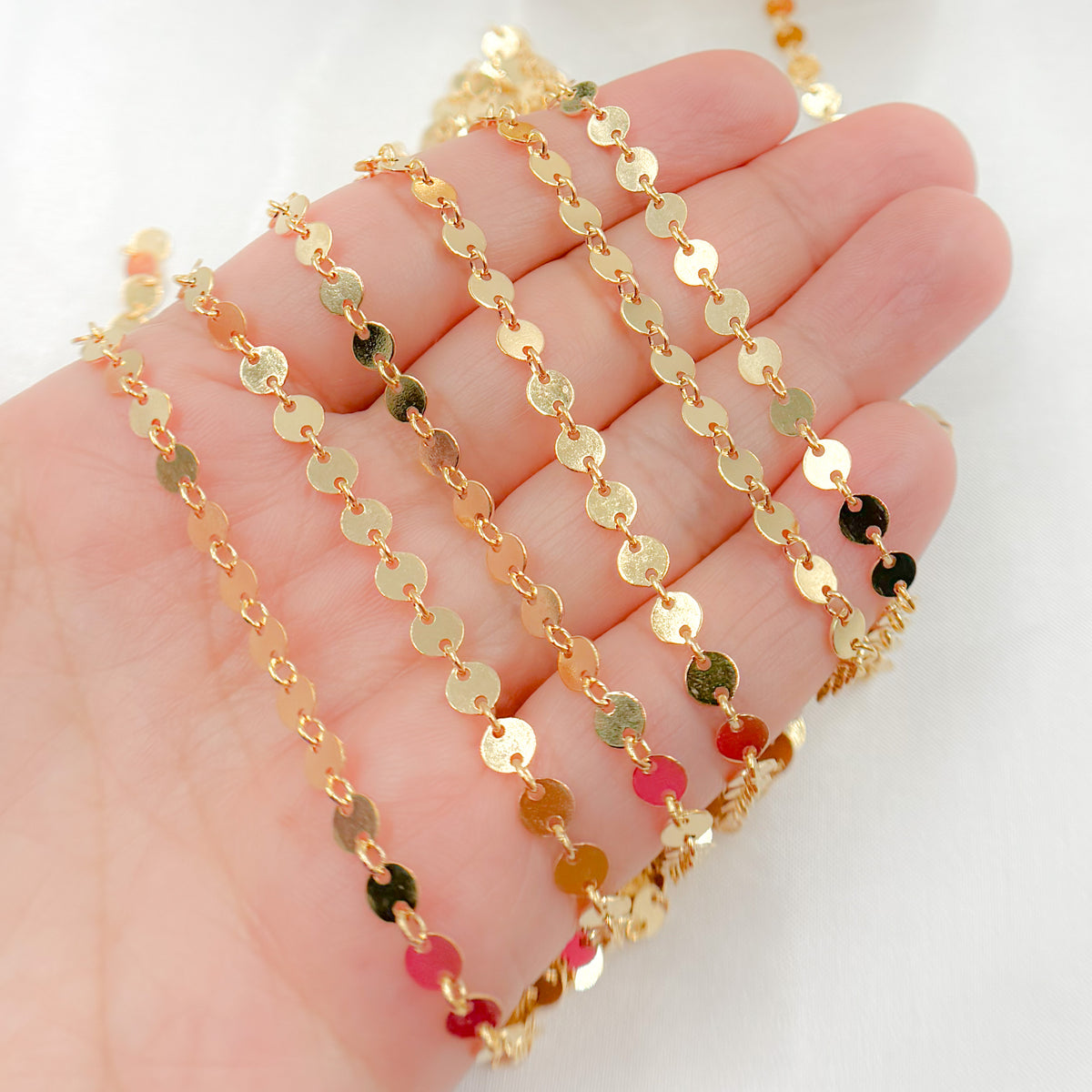 2 Disc Chain Buy Online 14K Gold Filled Disc Chain for Jewelry