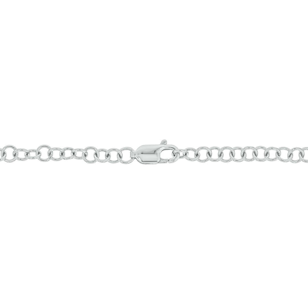 14K Solid White Gold Diamond Tennis Necklace. NFR71713