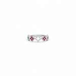 Load image into Gallery viewer, RAE02561. 14K Solid Gold Diamond and Gemstone Flower Ring