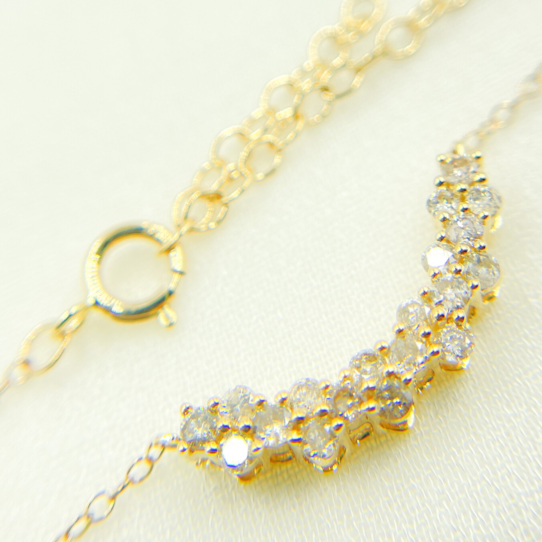 14k Solid Gold Diamond  Necklace. NFH70327