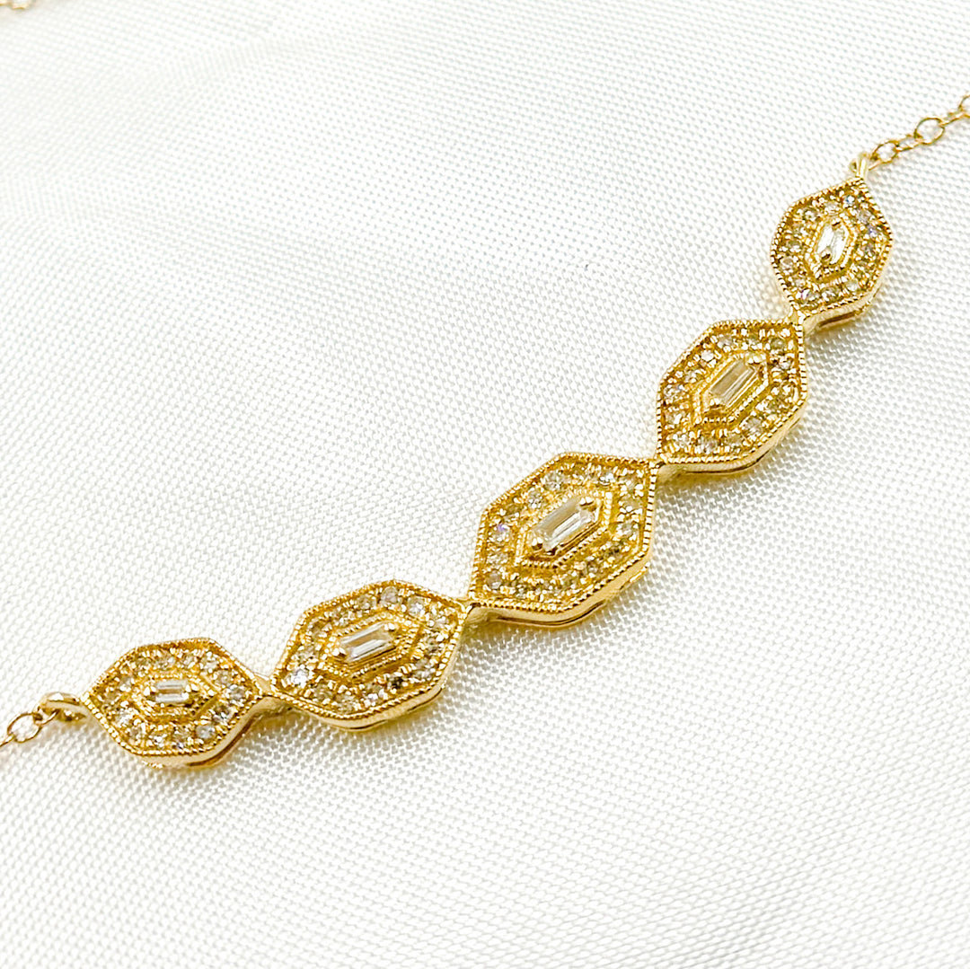 14K Solid Gold Diamond Necklace. NFE70770