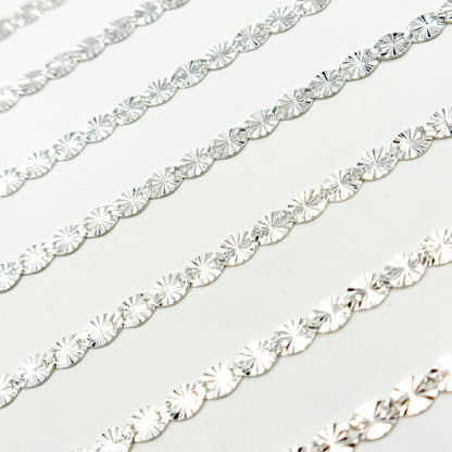 Z120SS. Sterling Silver Textured Marina Chain