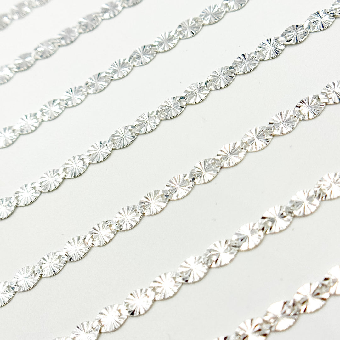 Z120SS. Sterling Silver Textured Marina Chain