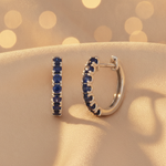 Load image into Gallery viewer, EHZ57608. 14K Solid Gold Gemstone Huggies
