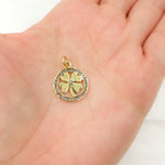 Load image into Gallery viewer, DP636. Diamond Sterling Silver Round Flower Charm
