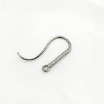 Load image into Gallery viewer, Pave Diamond &amp; 925 Sterling Silver Black Rhodium Ear Wire. DC497
