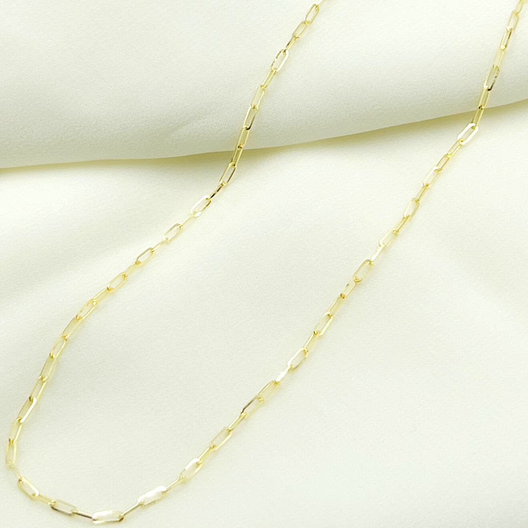 060FVACLL3. 14K Solid Gold Paperclip Chain