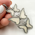 Load image into Gallery viewer, DP388A. Diamond Sterling Silver Butterfly Enamel Pendant
