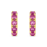 Load image into Gallery viewer, CMZ00096N. 14K Solid Gold Natural Gemstone Round Ring Slider