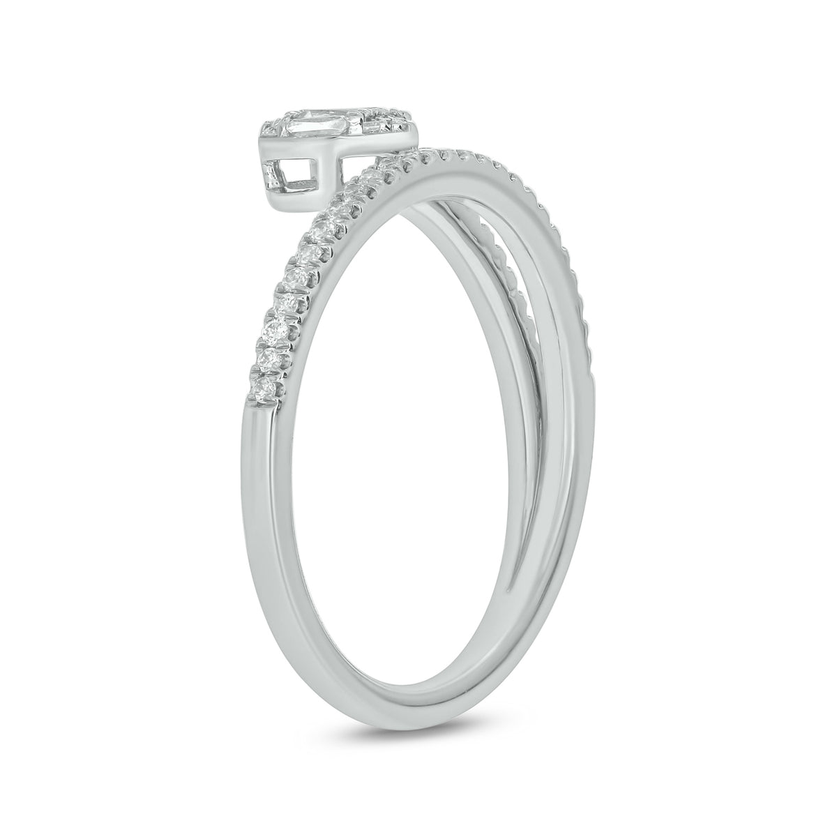 14k Solid Gold Double Band Heart Ring.