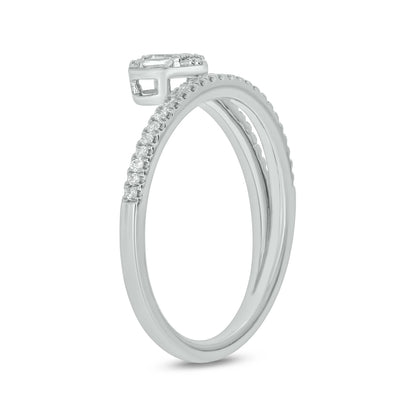 14k Solid Gold Double Band Heart Ring.