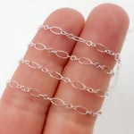 Load image into Gallery viewer, 716SS. Sterling Silver Oval Long and Short Links Chain
