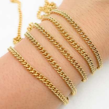 Gold Plated 925 Sterling Silver Curb Chain