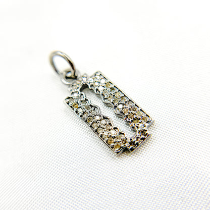 DC207. Diamond Sterling Silver Blade Charm