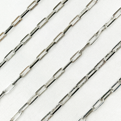 Shop Two Tone Black Rhodium and 925 Sterling Silver Paperclip Chain