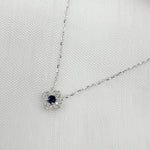 Load image into Gallery viewer, NT404984. 14K Solid Gold Flower Solitaire Tiny Necklace
