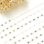 Load image into Gallery viewer, XM/1003HD/SPTT. 14K Gold-Filled and Silver Flat Marina Cable Link Chain