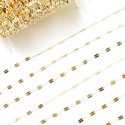 XM/1003HD/SPTT. 14K Gold-Filled and Silver Flat Marina Cable Link Chain