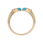 Load image into Gallery viewer, DRN05778TQ. 14k Solid Gold Turquoise and Diamond Fancy Ring