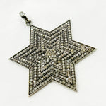 Load image into Gallery viewer, DP113. Diamond Sterling Silver Star Pendant

