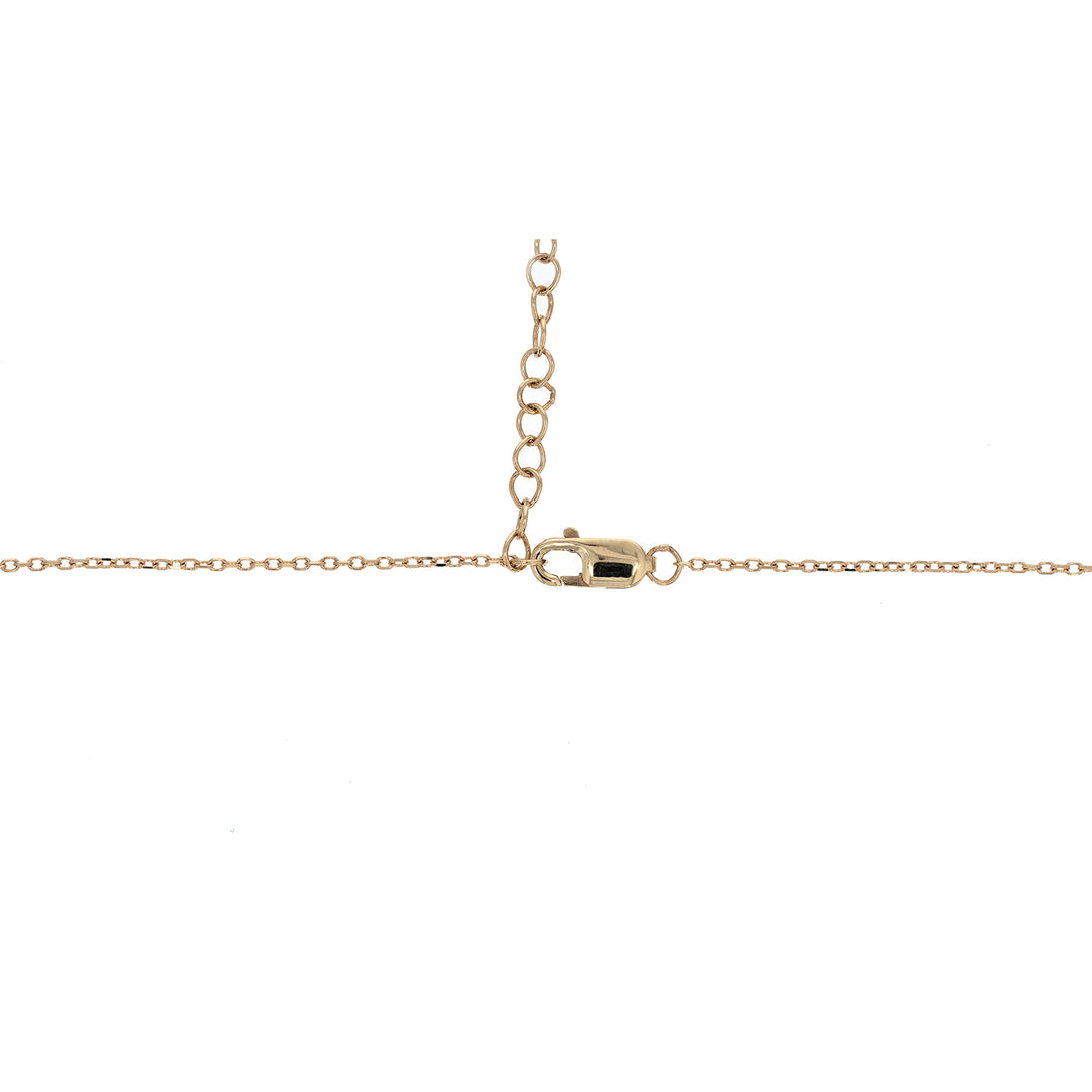 CN97254RU5X3. 14K Solid Gold Diamond & Ruby Necklace