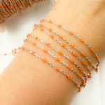 Load image into Gallery viewer, V203ENSS. Sterling Silver Enamel Chains
