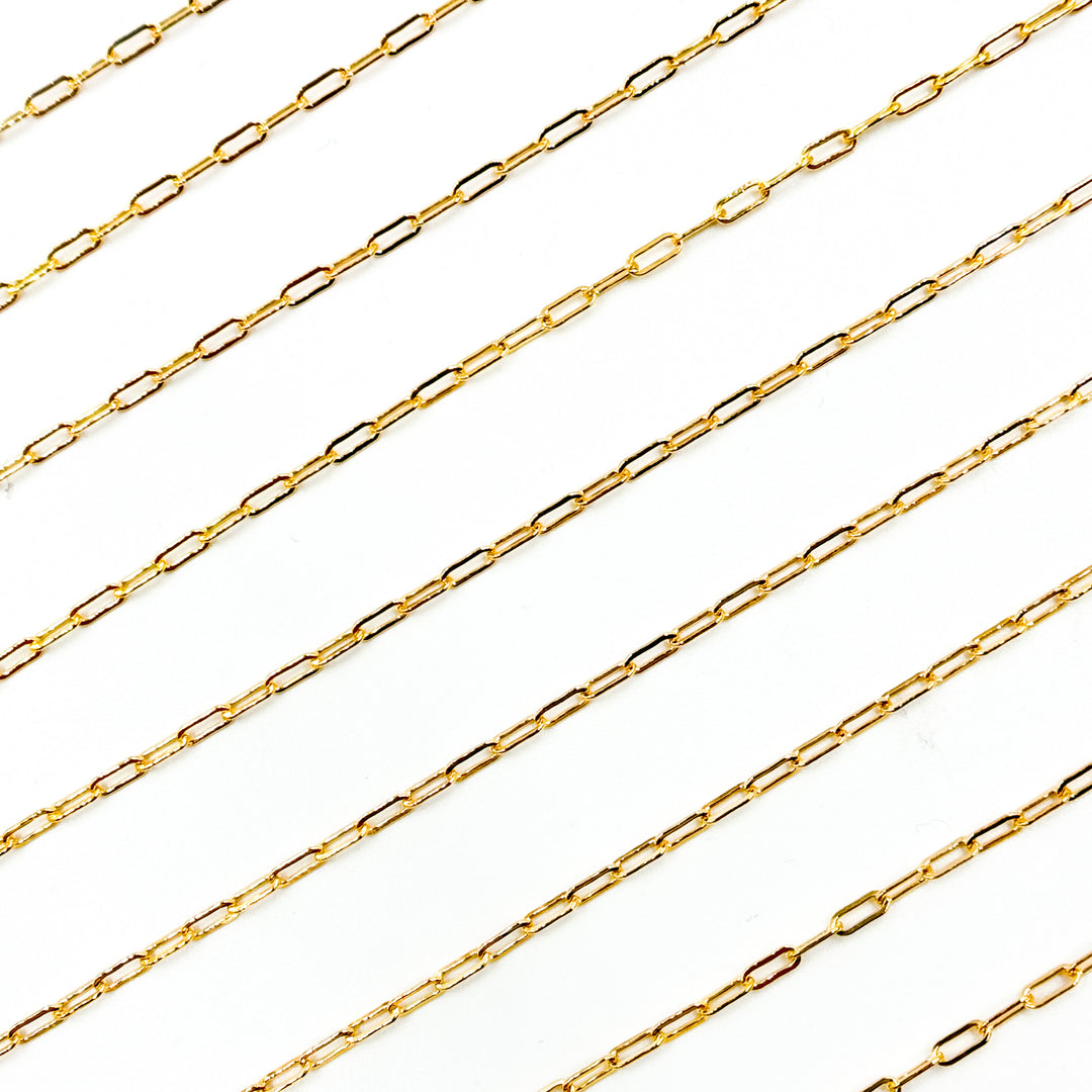 V287GF. 14K Gold Filled Flat Paperclip Link Chain