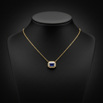 Load image into Gallery viewer, NT405922. 14K Solid Gold Octagon Gemstone Fancy Tiny Necklace