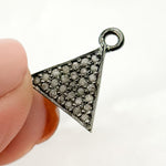 Load image into Gallery viewer, DC267. Diamond Sterling Silver Triangle Pendant
