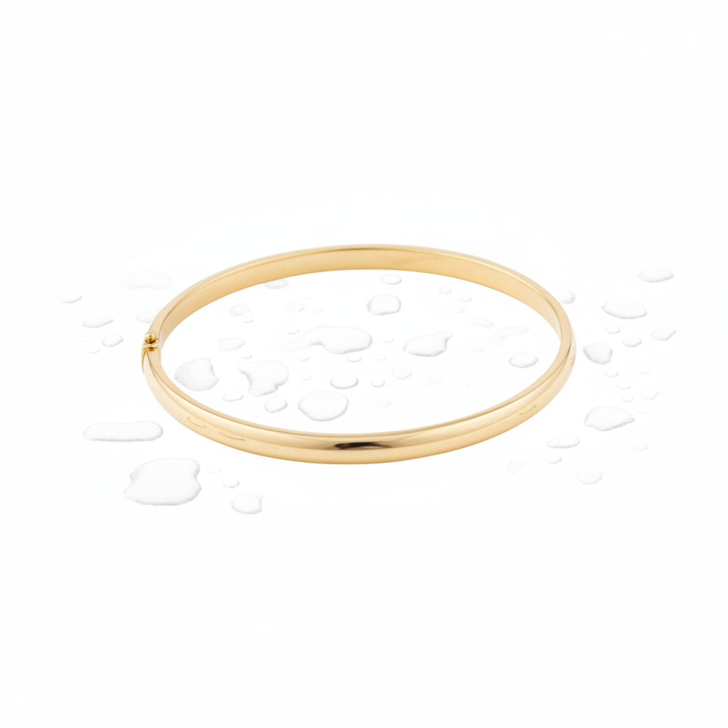 Bangle25. 14K Solid Gold Bangle Bracelet
