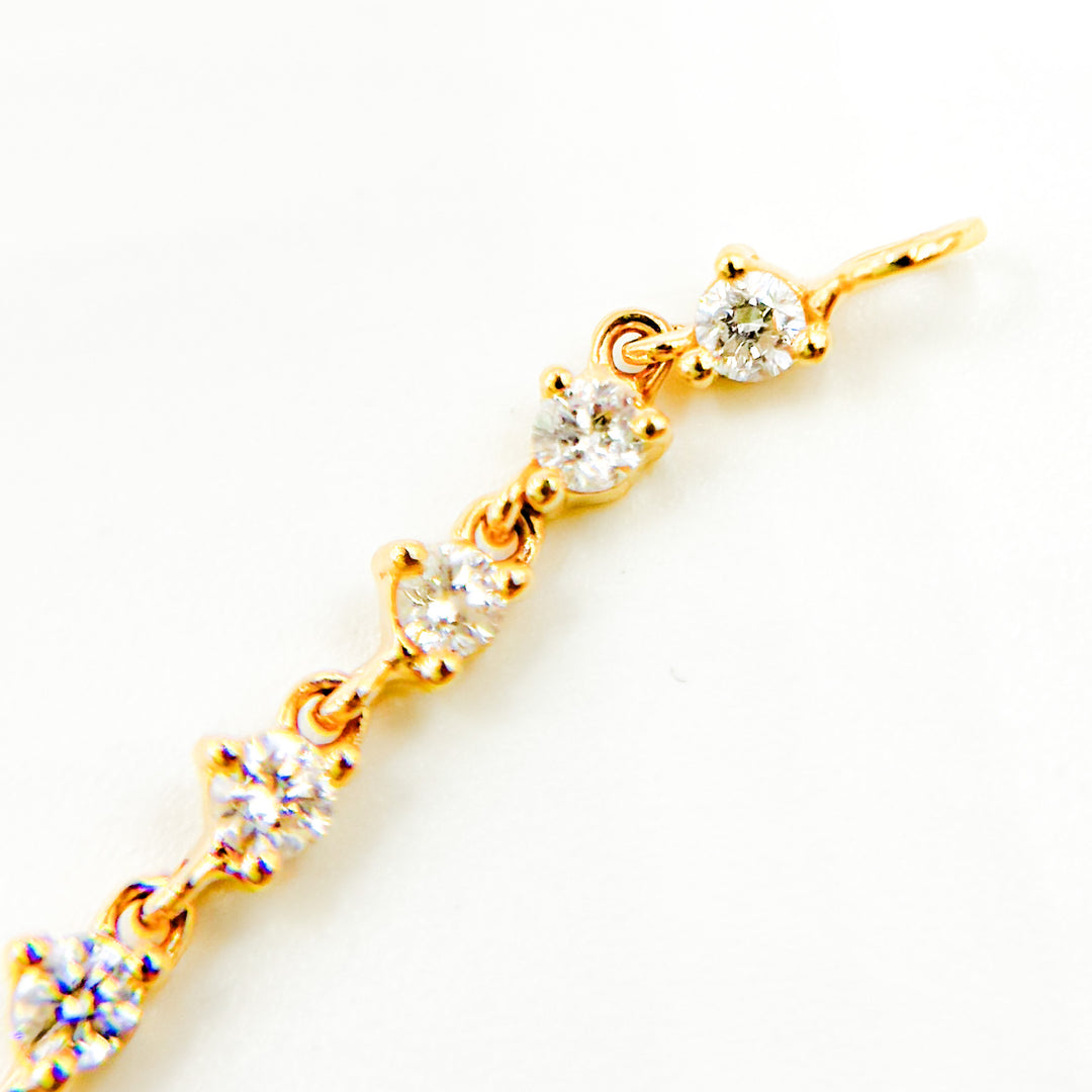 BFN61167. 14K Solid Gold Diamond Bracelet