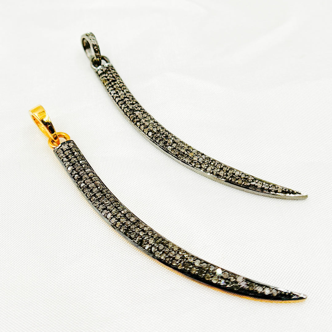 DP185. Diamond Sterling Silver Sword Pendant
