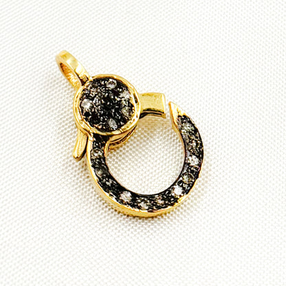 Buy Diamond Sterling Silver Round Trigger Clasp