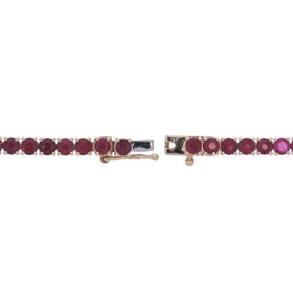 CN97384RU3. 14K Solid Gold Ruby Tennis Necklace