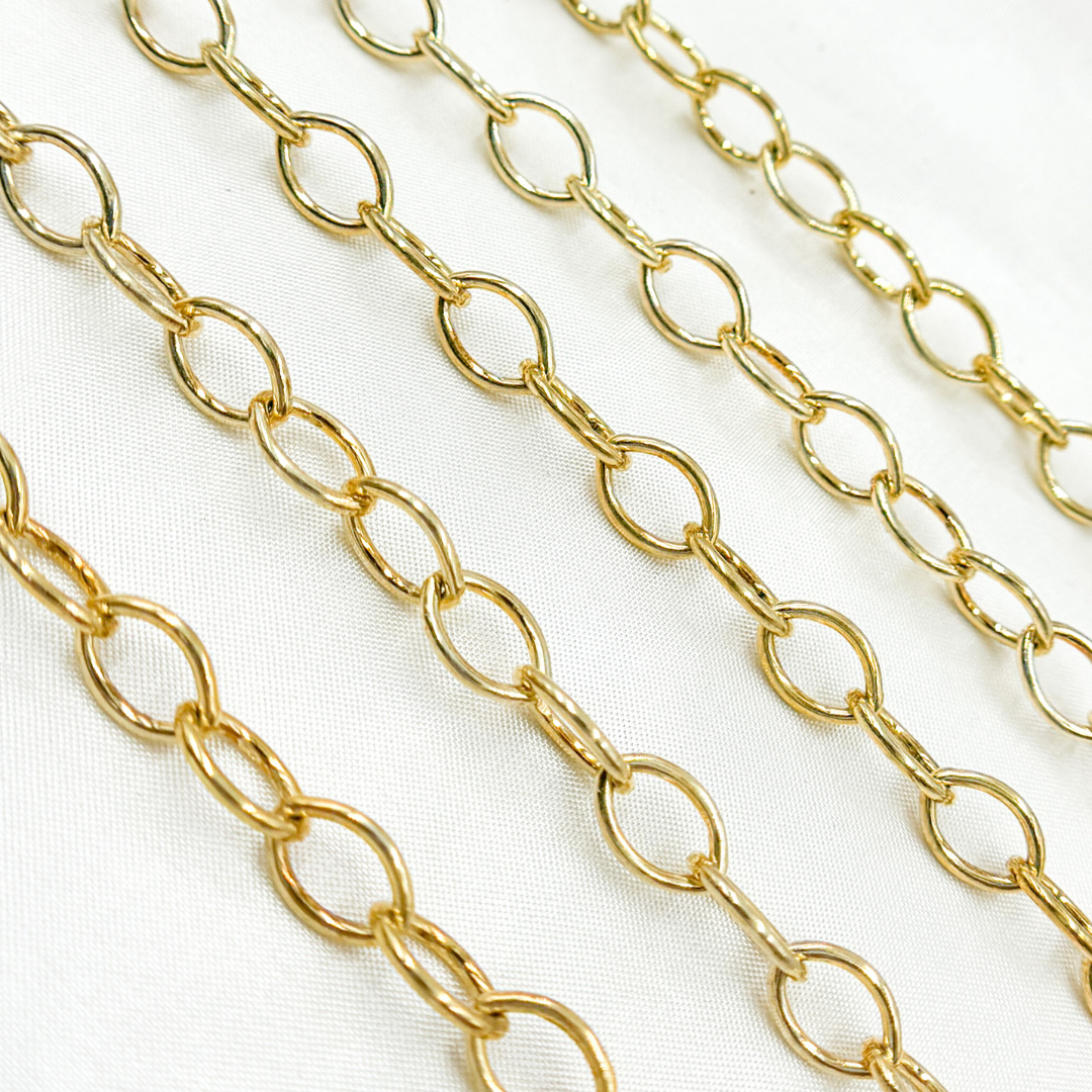 Buy Now Gold Plated 925 Sterling Silver Smooth Hollow Oval Link