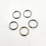 Load image into Gallery viewer, MFT080DE7BR. Black Rhodium 925 Sterling Silver Open Jump ring 20 Gauge 7mm.
