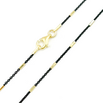 Load image into Gallery viewer, Z9GB1F. Oxidized 925 Sterling Silver Satellite Gold Plated Tube Necklace

