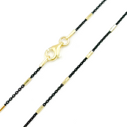 Oxidized 925 Sterling Silver Satellite Gold Plated Tube Necklace