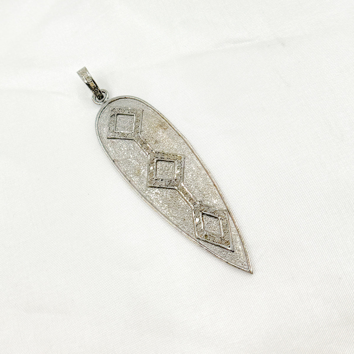 DP129. Diamond Sterling Silver Arrow Pendant