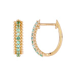 Load image into Gallery viewer, EHZ57298. 14K Solid Yellow Gold Hoop Earrings