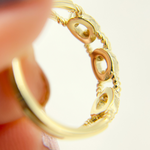 Load image into Gallery viewer, 14K Solid Gold Chain Diamond Ring. RAC01182
