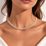 Load image into Gallery viewer, NFT72694. 14K Solid Yellow Gold Diamond Tennis Necklace