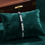 Load image into Gallery viewer, BR404097. 14k Solid Gold Diamond and Gemstone Fancy Bracelet