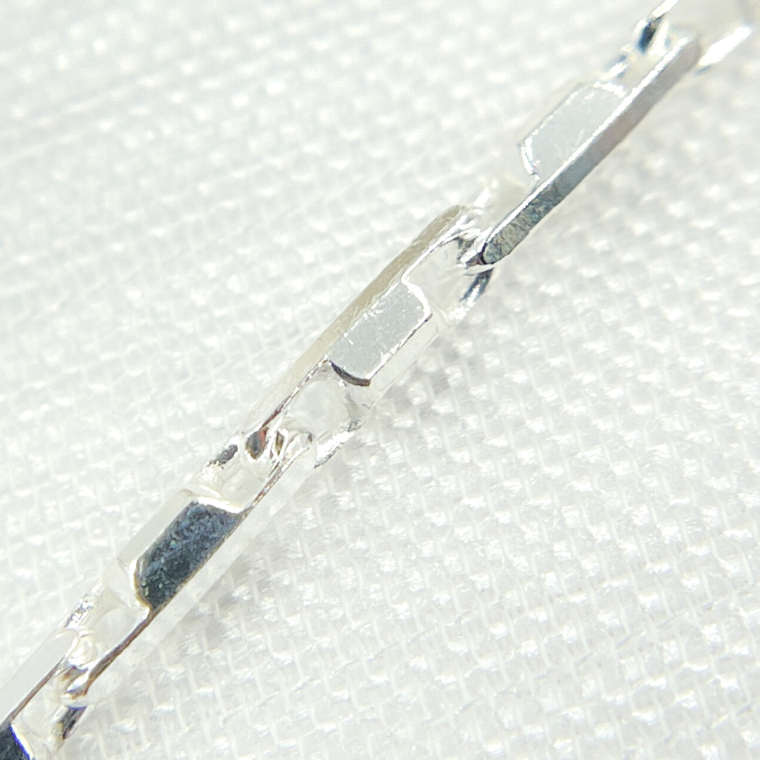 Sterling Silver Diamond Cut Bar Link Chains