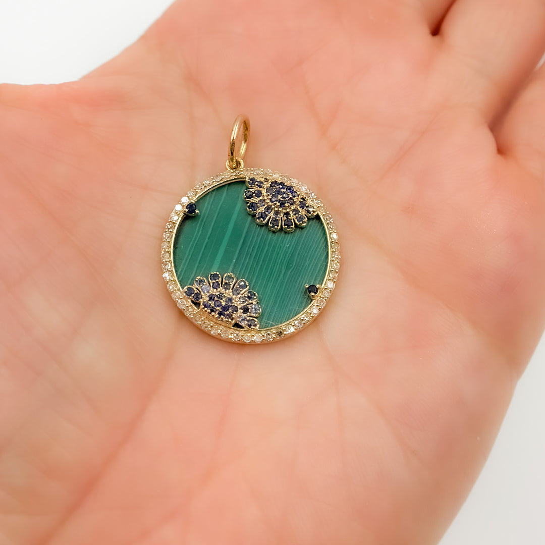 KG157. 14K Gold Flowers Pendant