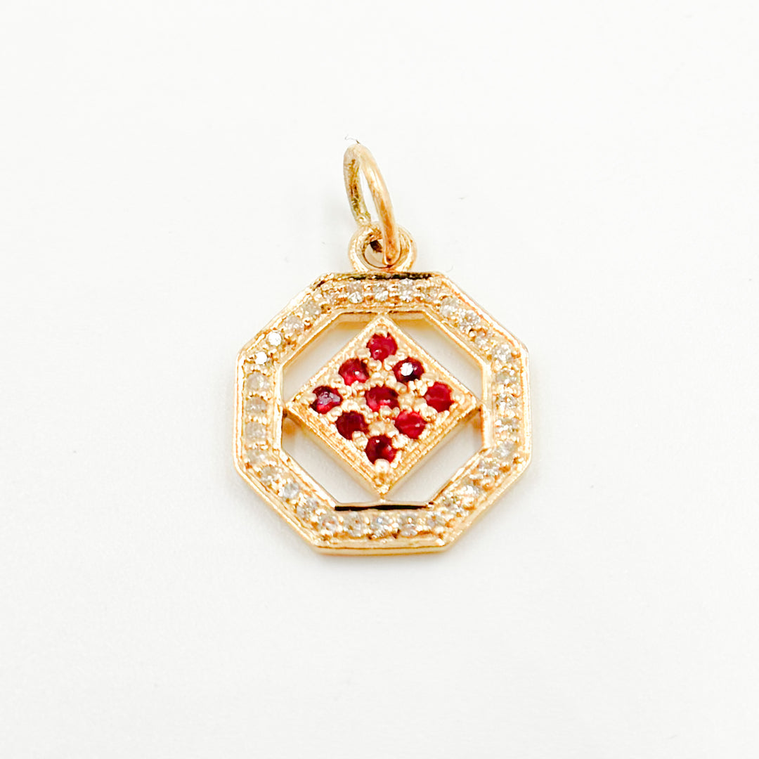 Buy Gold Diamond Octagon Charm