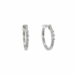 Load image into Gallery viewer, EHC57035. 14k Solid Gold Diamond Oval Hoops