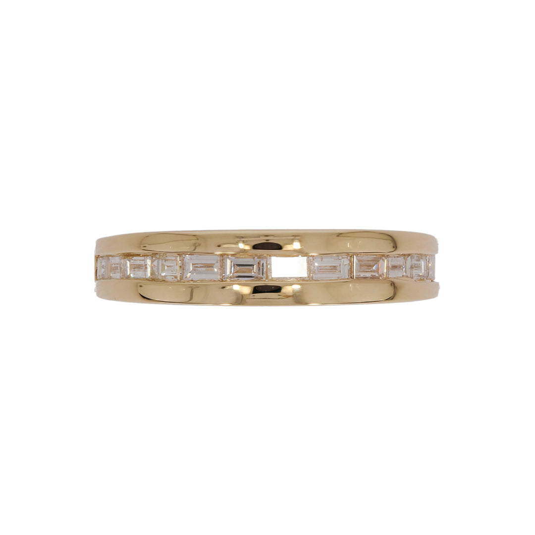 RAI02478. 14K Solid Gold Diamond Baguette Band Ring